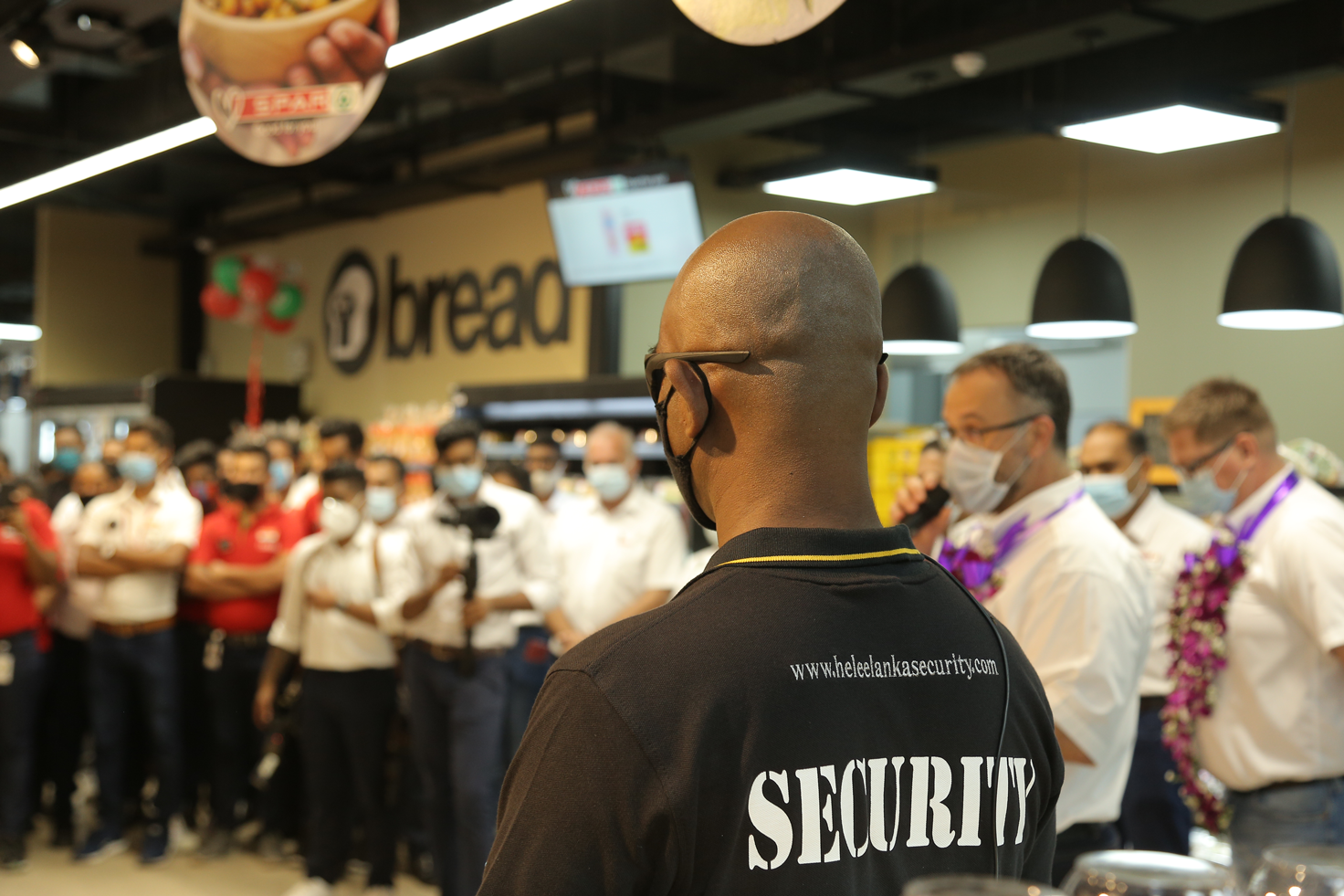 One security guard is monitoring a live event